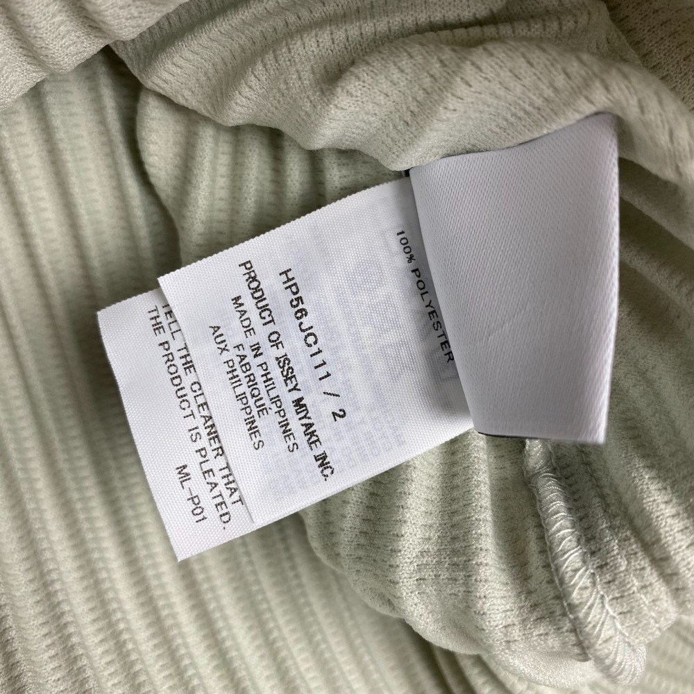 Issey Miyake Homme Plisse Pleated MC March Shirt Jacket Mens 2 frosty gray snap - Picture 8 of 16